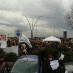 Piazza Vittoria durante la manifestazione