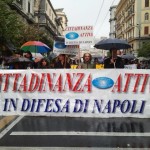 Lo striscione di Cittadinanza in corteo