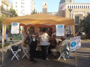 Il nostro gazebo a Piazza San Vitale